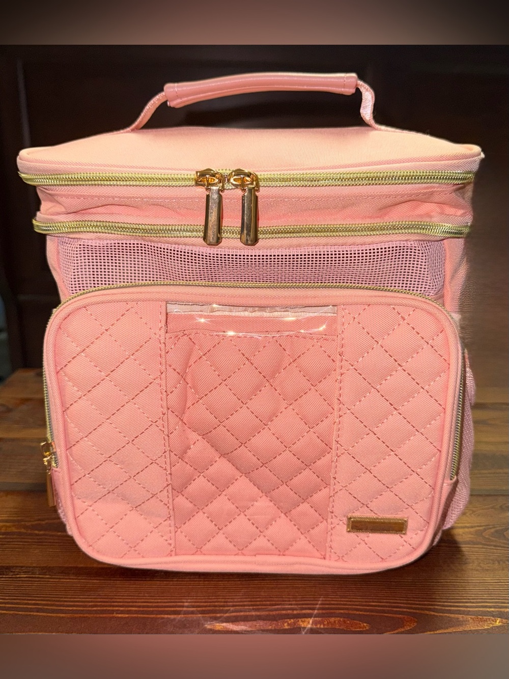 NWOT-TEALARI (by Amazon) Pink Large Toiletry/Cosmetic Travel Bag | Style # 23125